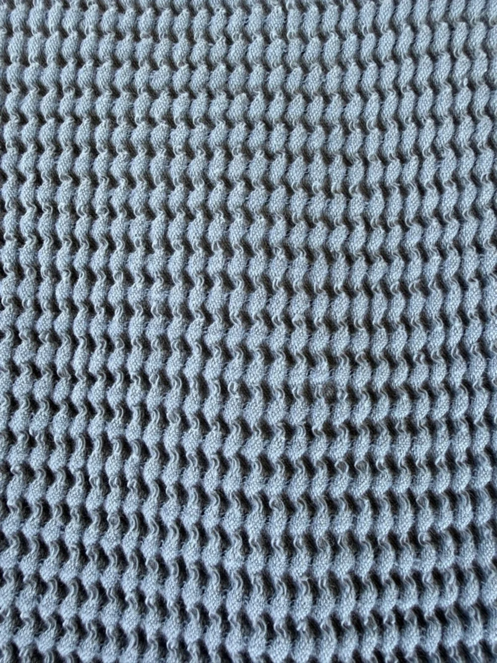 Matouk Kiran 4-Piece Turkish Cotton Waffle Towel Set Sea Blue Fringe Soft GUC